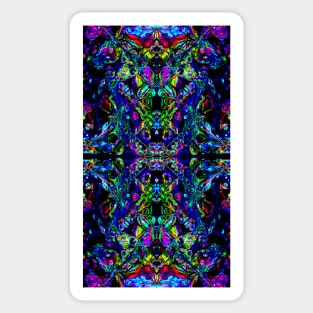 Cell Portal - Psychedelic Trippy Fractal Glitch Art Sticker